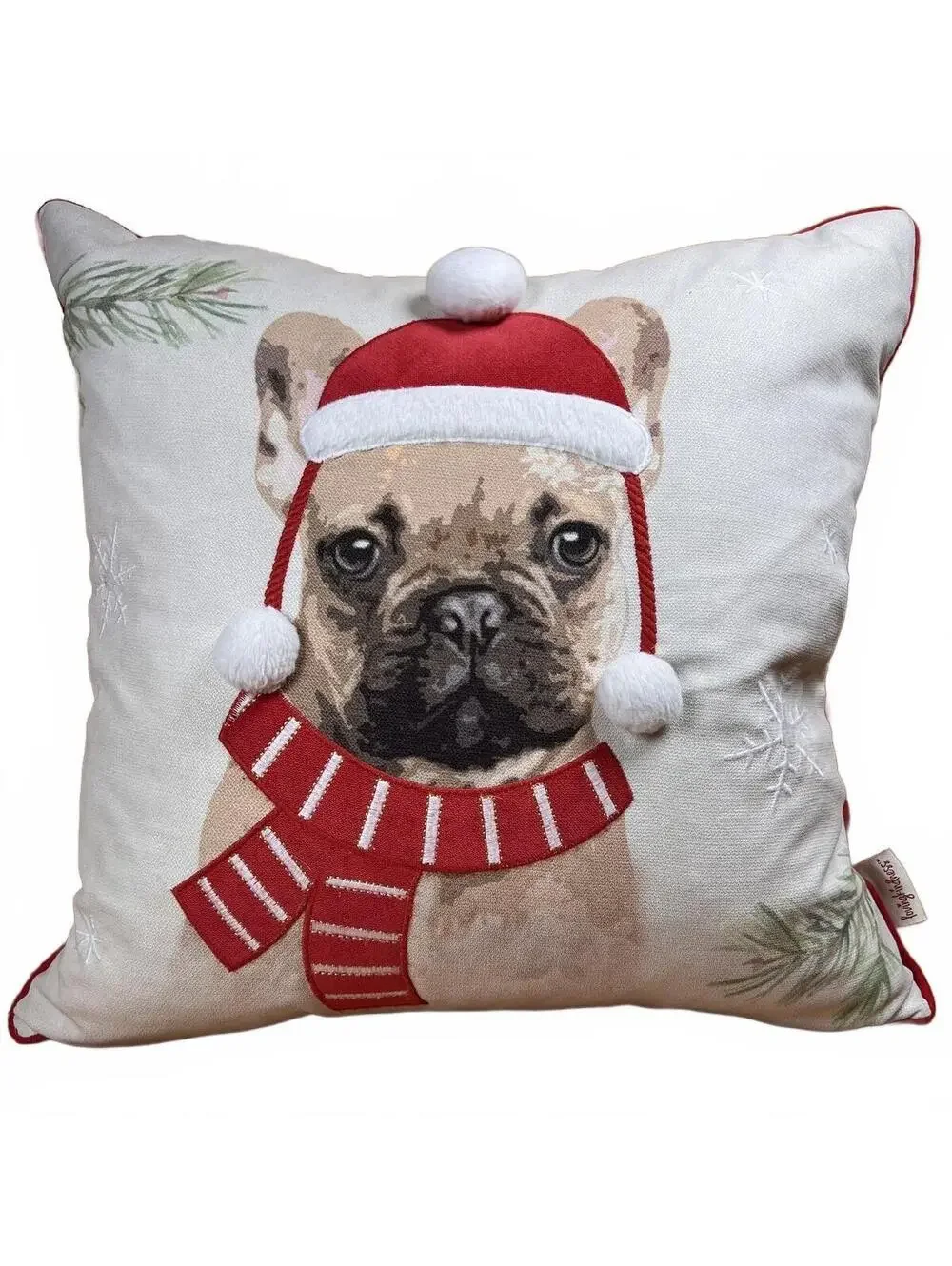 Loving Kindness Holiday French Bulldog Decorative Pillow